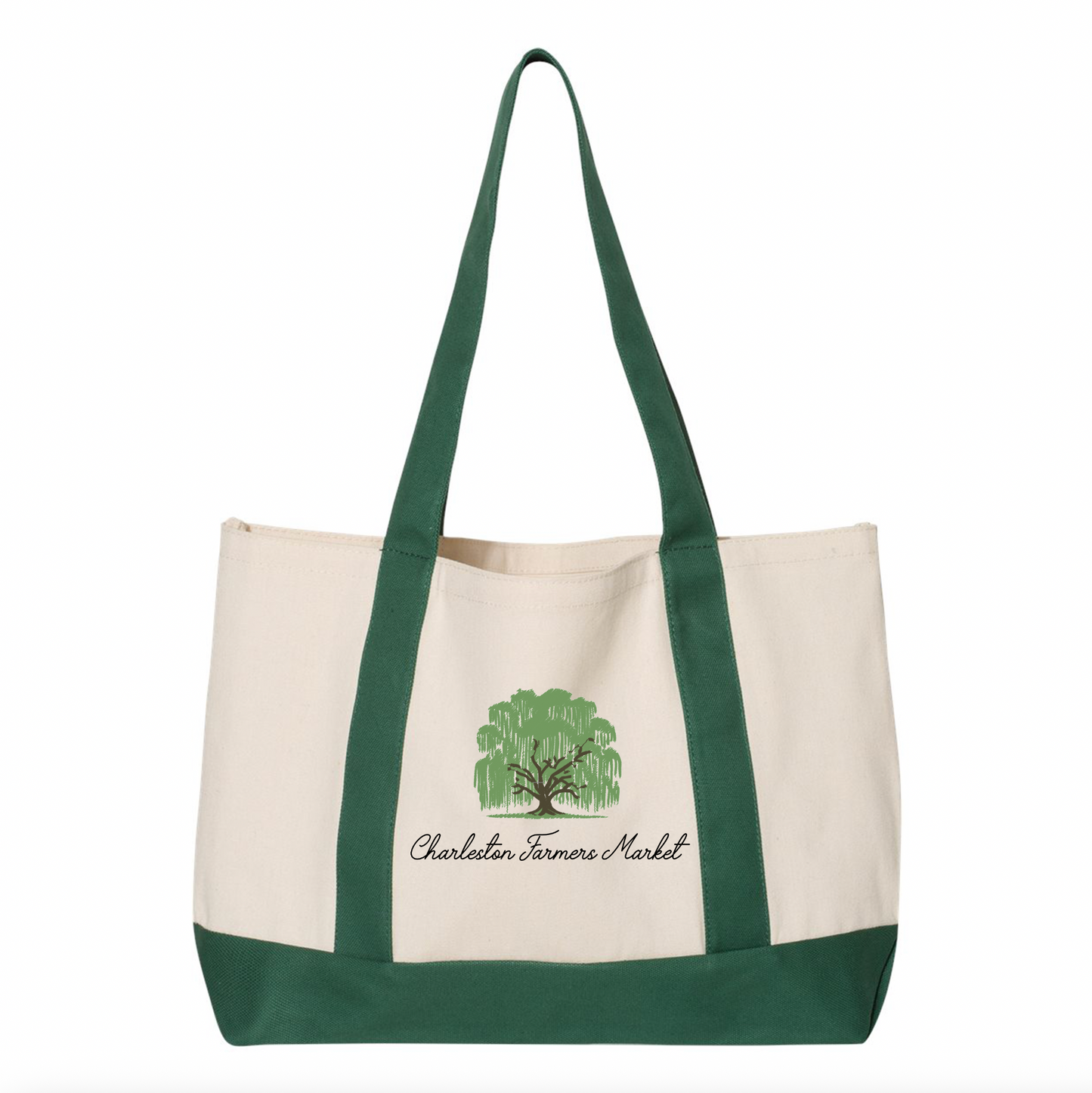 Charleston Farmers Market Forest Green Totes