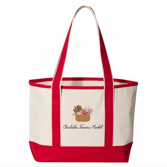 Charleston Farmers Market Red Totes