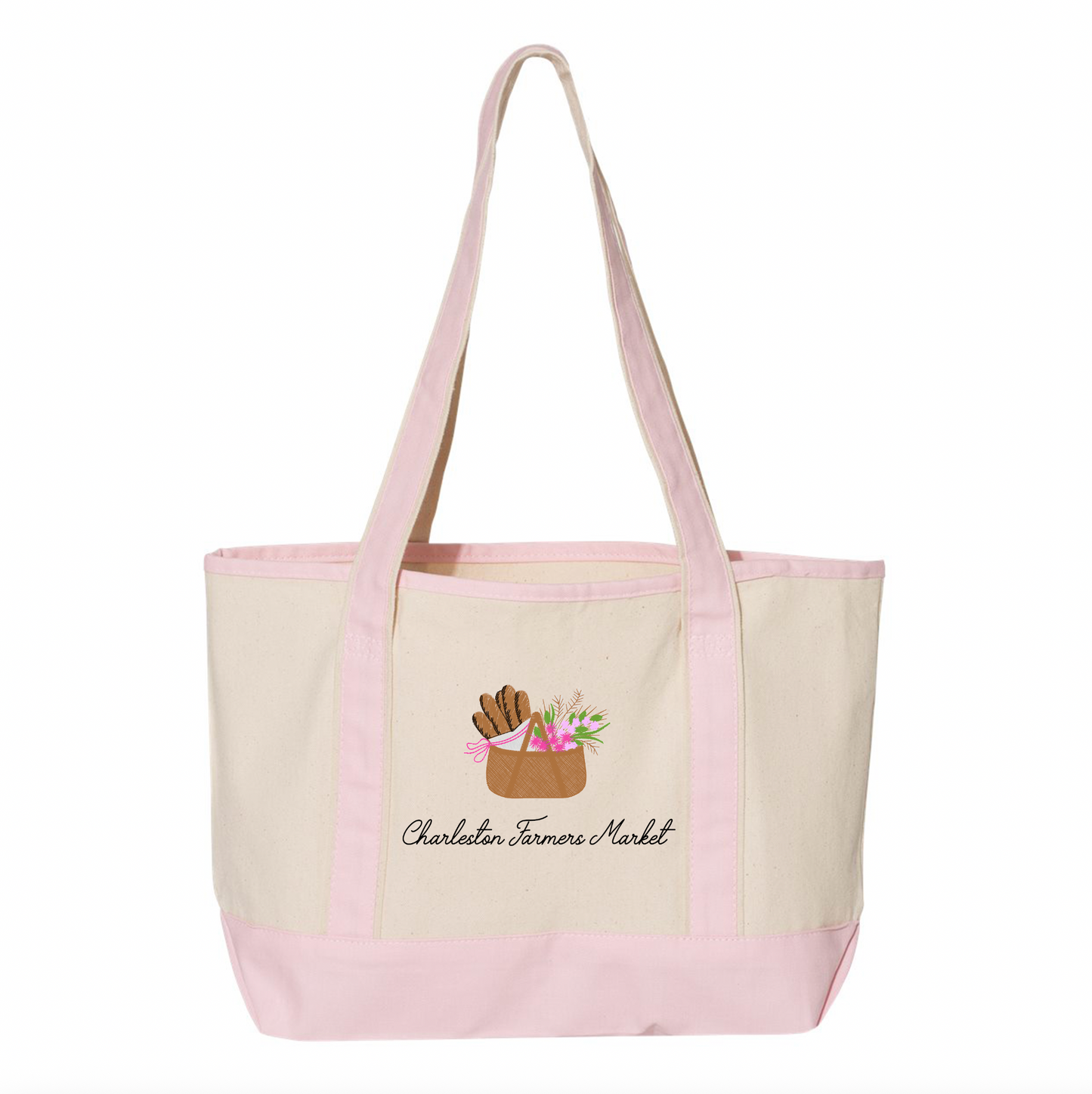 Charleston Farmers Market Pink Totes