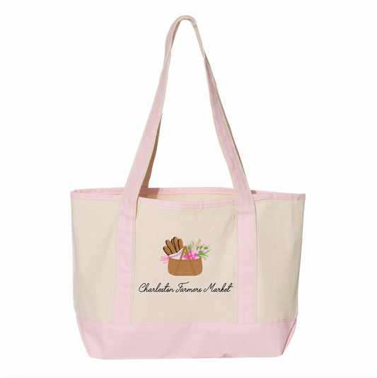 Charleston Farmers Market Pink Totes