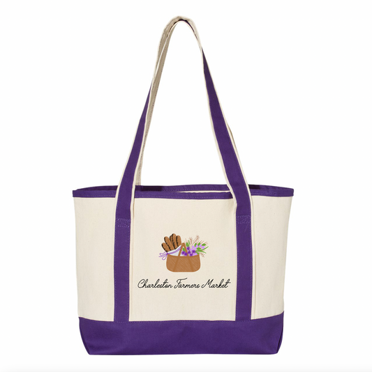 Charleston Farmers Market Purple Totes