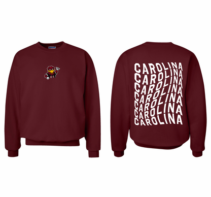 Carolina Embroidered Crewneck Sweatshirt